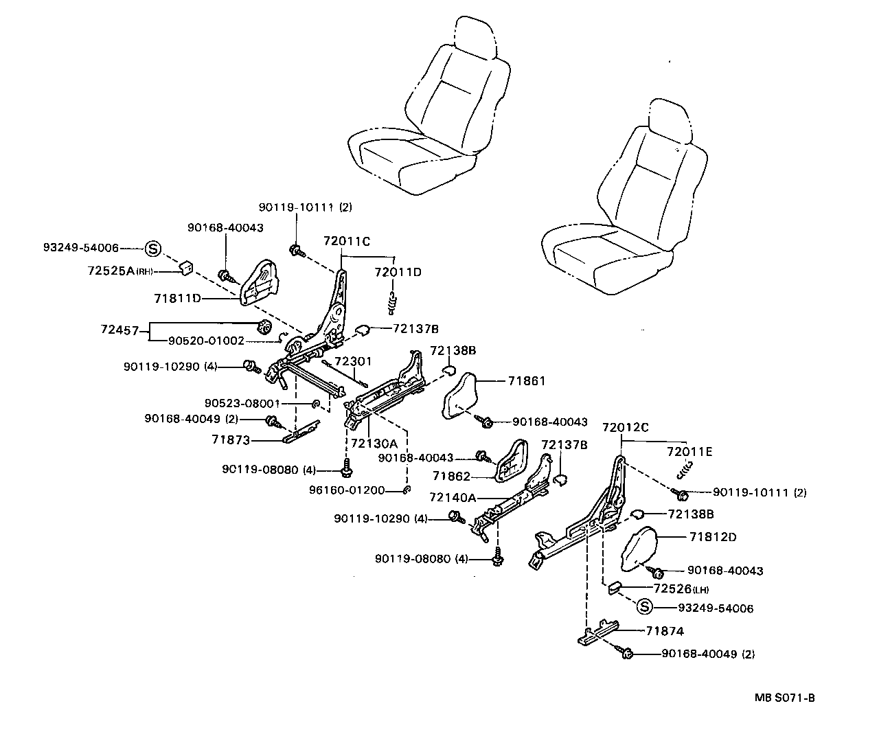  CARINA FF |  FRONT SEAT SEAT TRACK