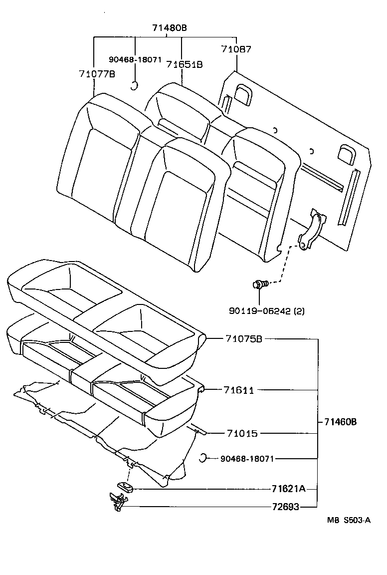  SPRINTER TRUENO |  REAR SEAT SEAT TRACK