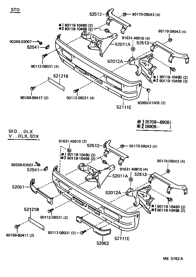  CROWN |  FRONT BUMPER BUMPER STAY