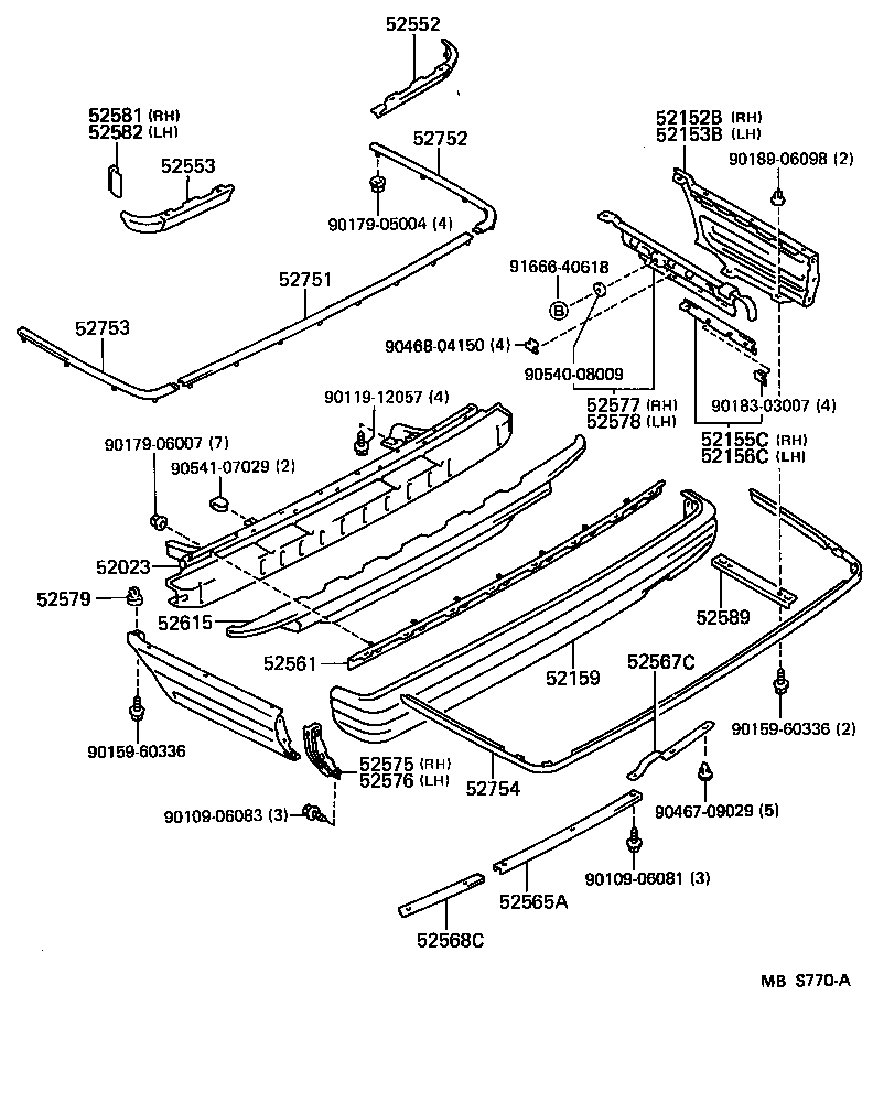  CROWN |  REAR BUMPER BUMPER STAY
