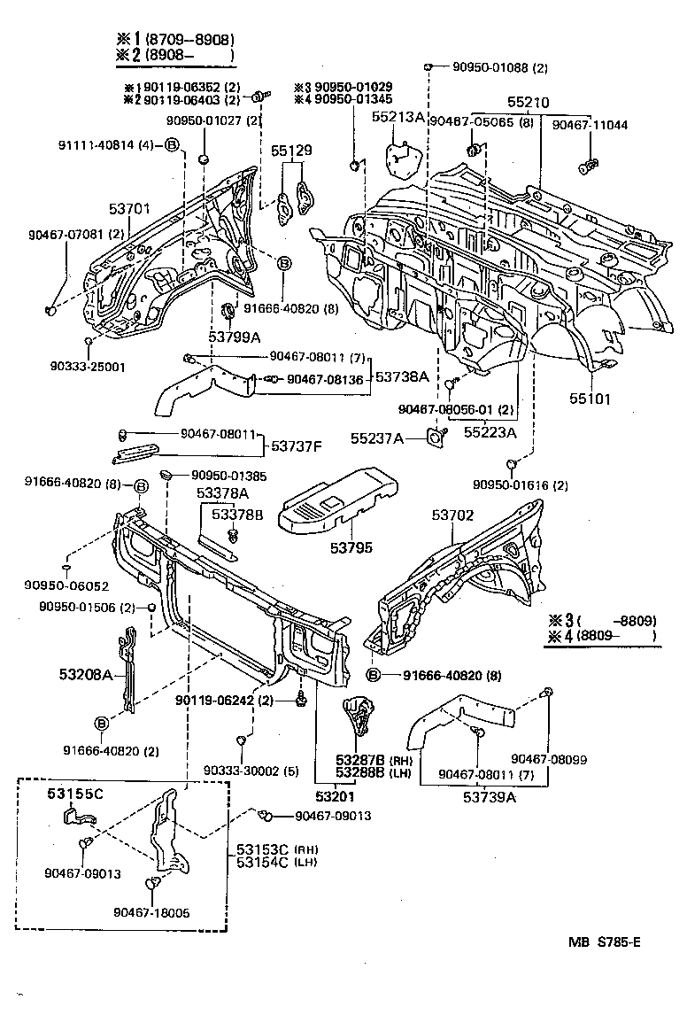  CROWN |  FRONT FENDER APRON DASH PANEL