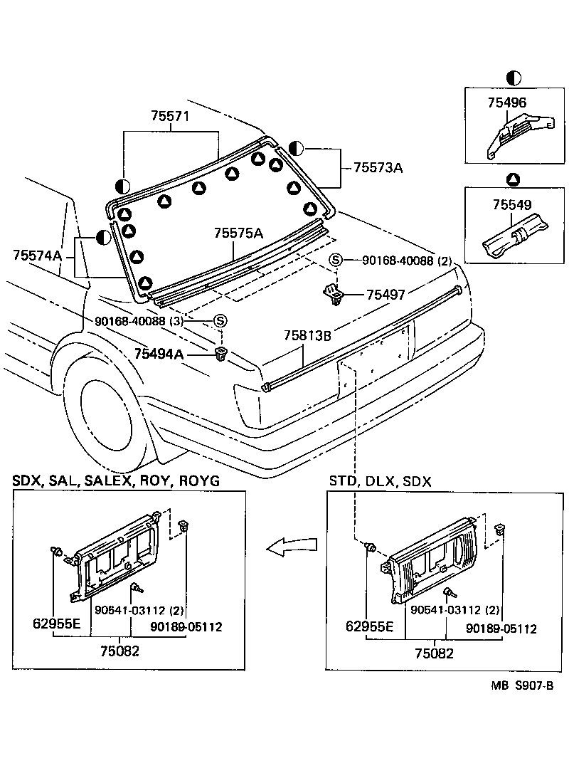  CROWN |  REAR MOULDING