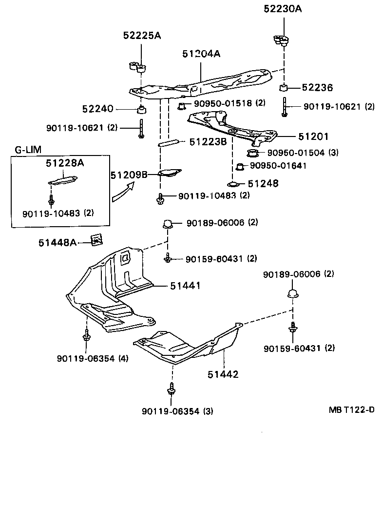  CARINA ED |  SUSPENSION CROSSMEMBER UNDER COVER