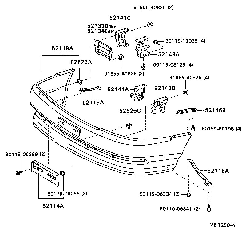  CARINA ED |  FRONT BUMPER BUMPER STAY