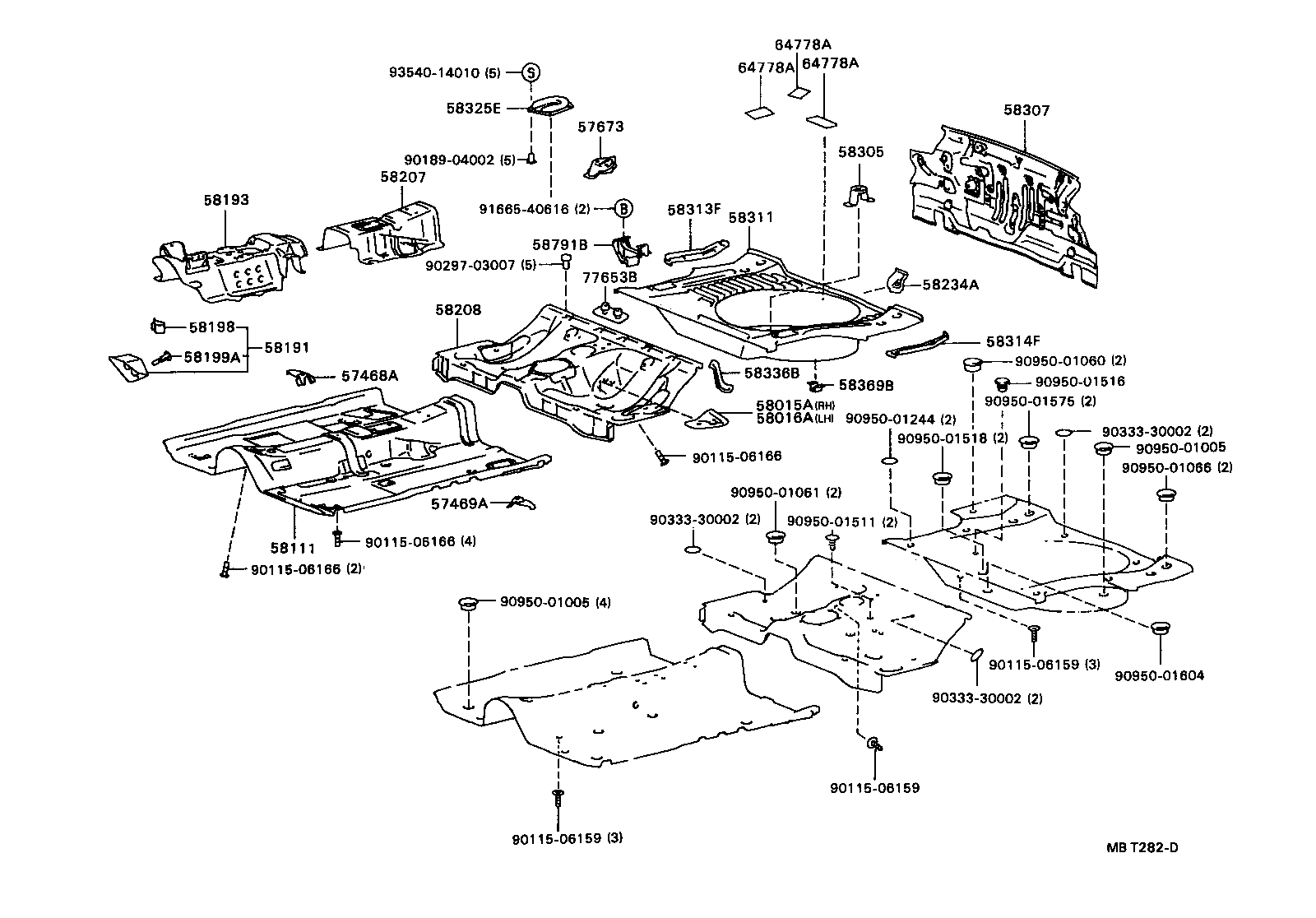  CELICA |  FLOOR PAN LOWER BACK PANEL