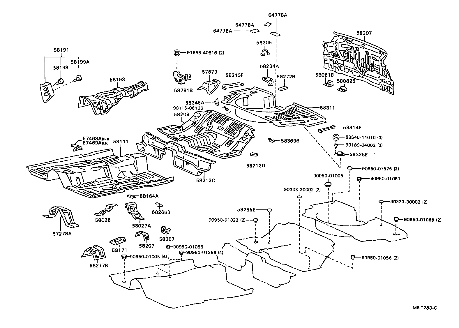  CELICA |  FLOOR PAN LOWER BACK PANEL