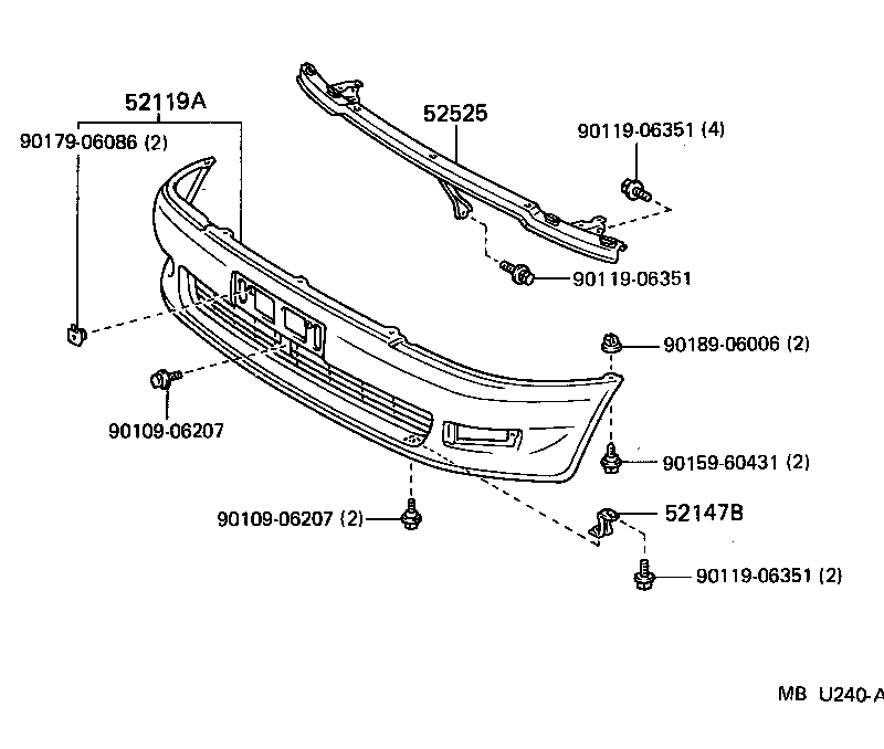  SERA |  FRONT BUMPER BUMPER STAY