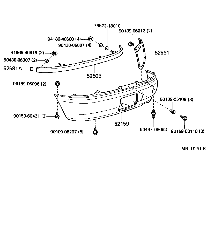  SERA |  REAR BUMPER BUMPER STAY