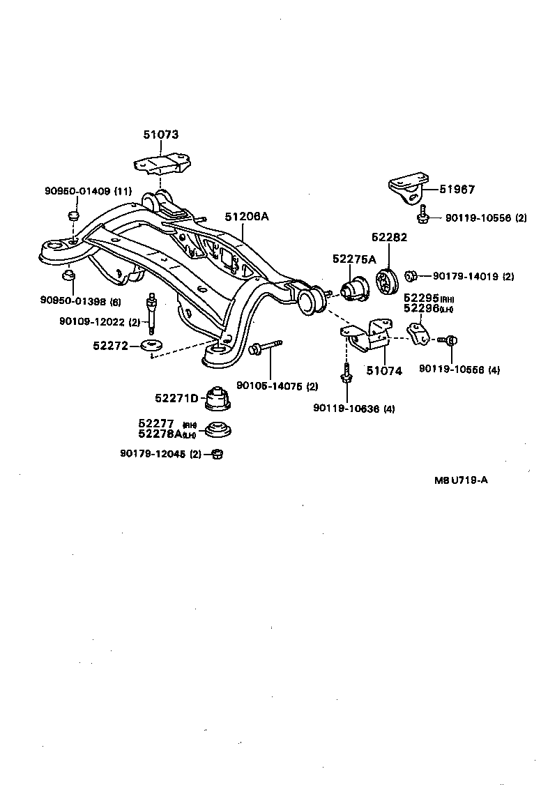  CAMRY VISTA |  SUSPENSION CROSSMEMBER UNDER COVER