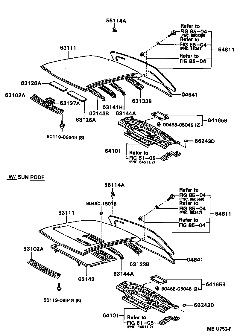  CAMRY VISTA |  ROOF PANEL BACK WINDOW GLASS