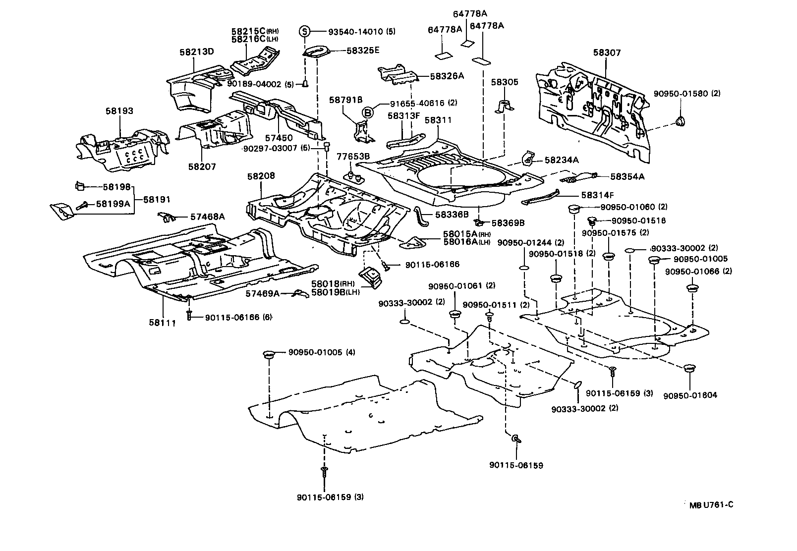  CELICA |  FLOOR PAN LOWER BACK PANEL