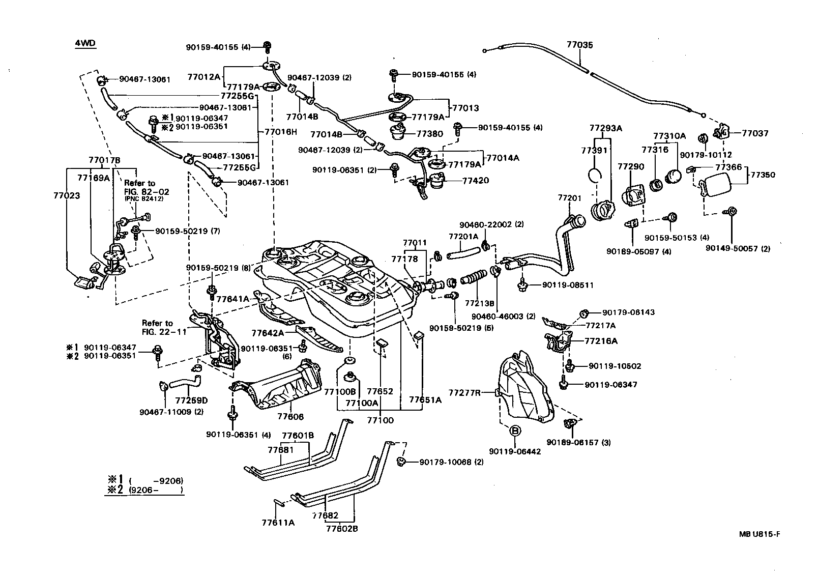  CAMRY VISTA |  FUEL TANK TUBE