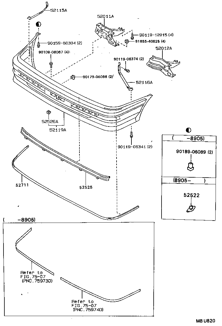  SPRINTER TRUENO |  FRONT BUMPER BUMPER STAY