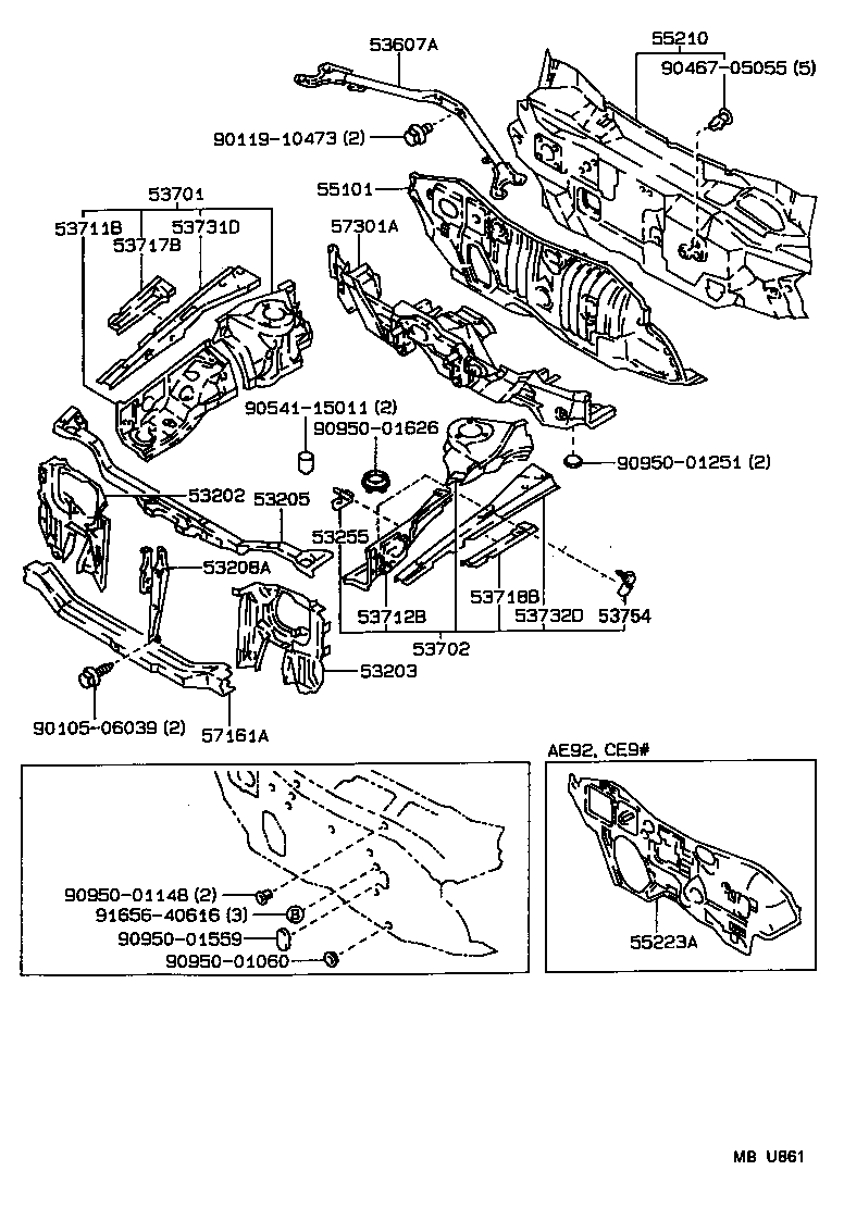  SPRINTER |  FRONT FENDER APRON DASH PANEL