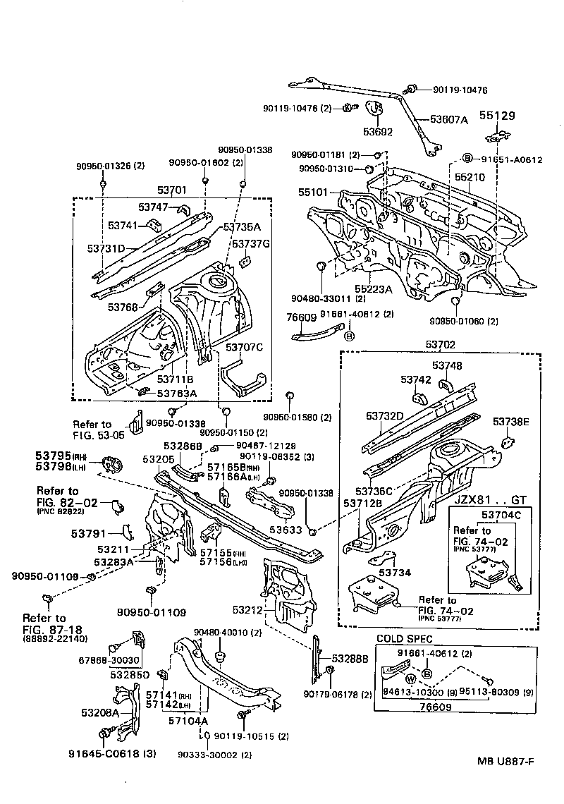  MARK 2 |  FRONT FENDER APRON DASH PANEL