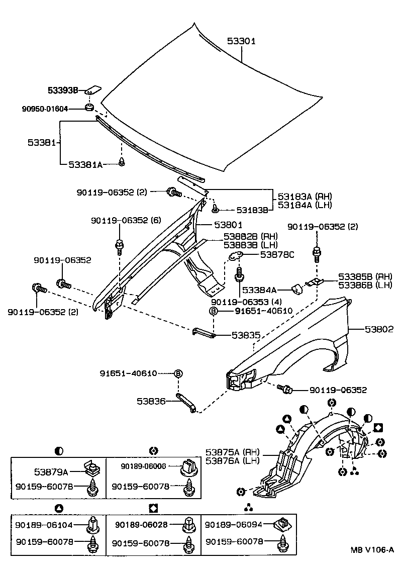  SPRINTER CARIB |  HOOD FRONT FENDER