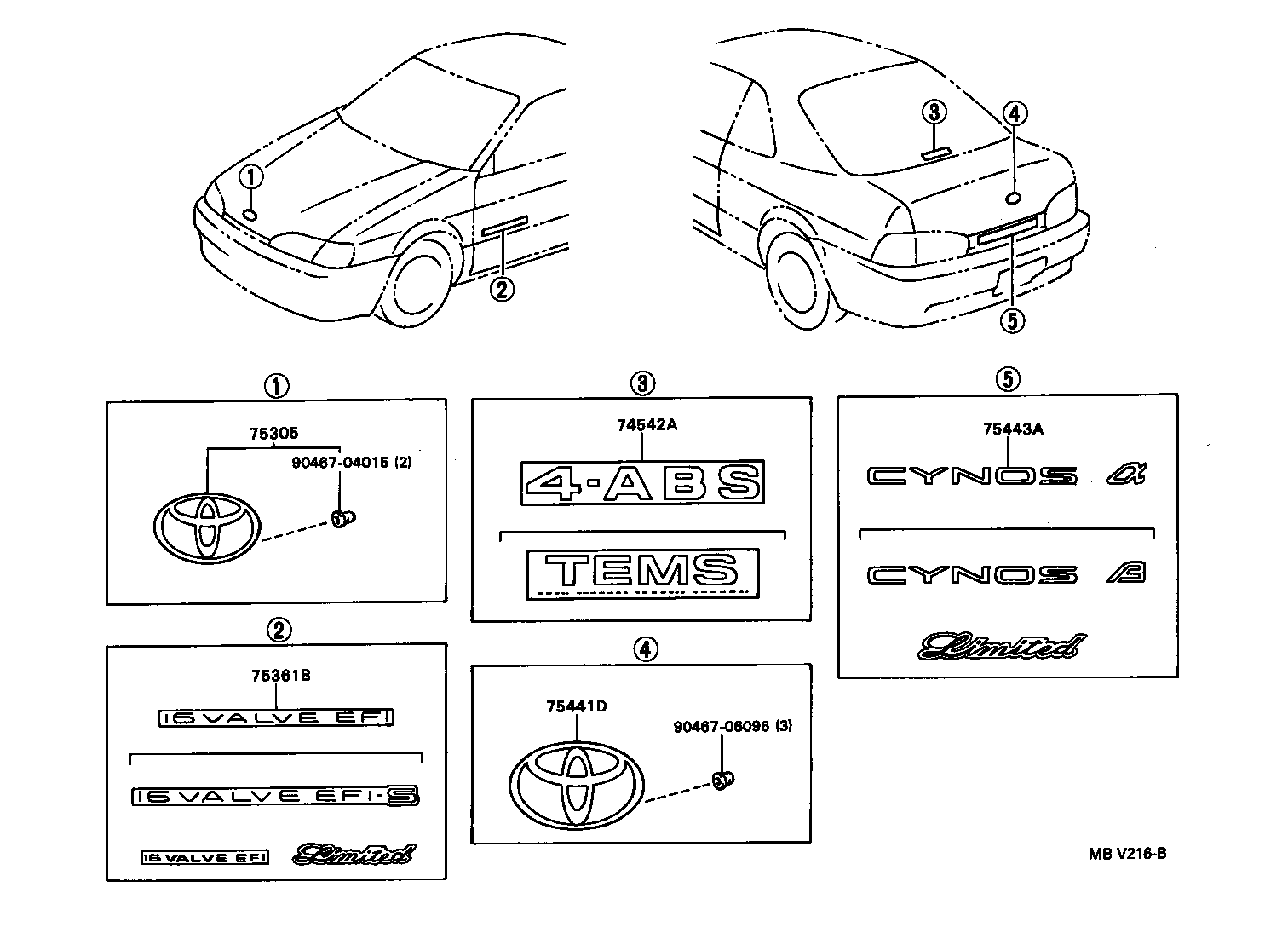  CYNOS |  EMBLEM NAME PLATE EXTERIOR INTERIOR