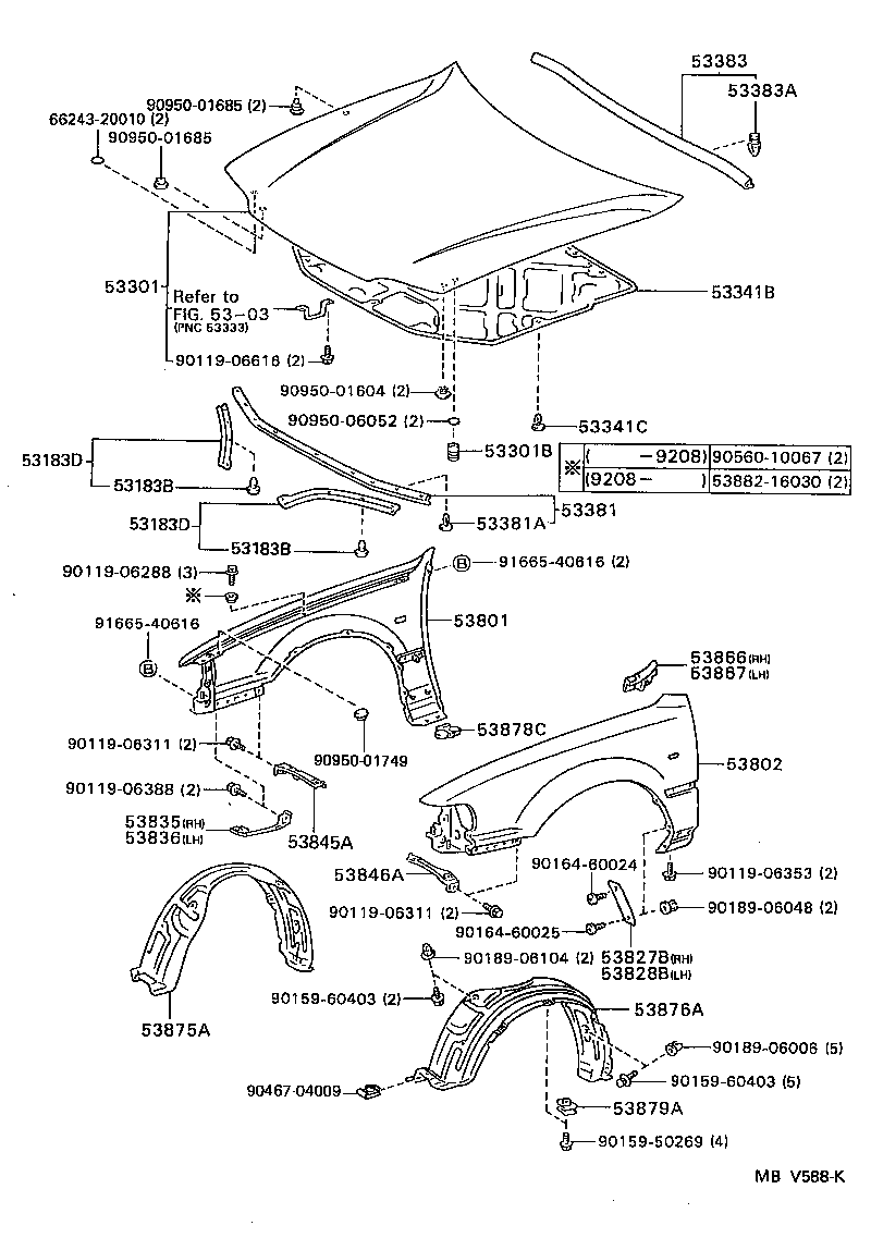  SCEPTER WG CP |  HOOD FRONT FENDER