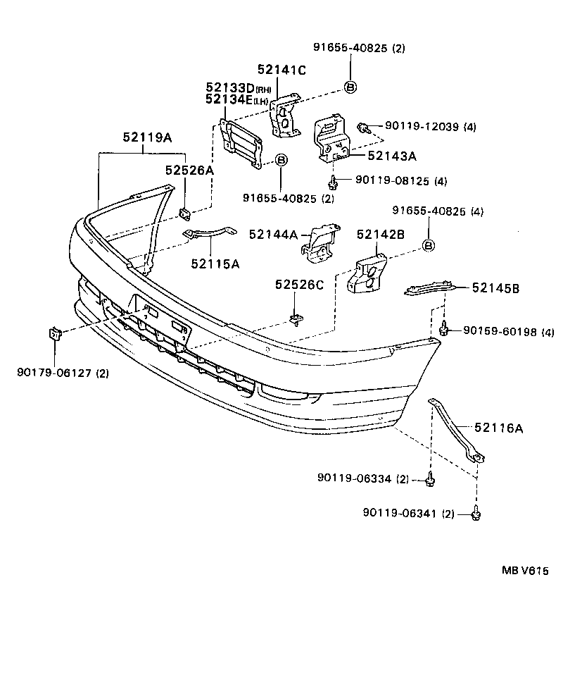  CARINA ED |  FRONT BUMPER BUMPER STAY