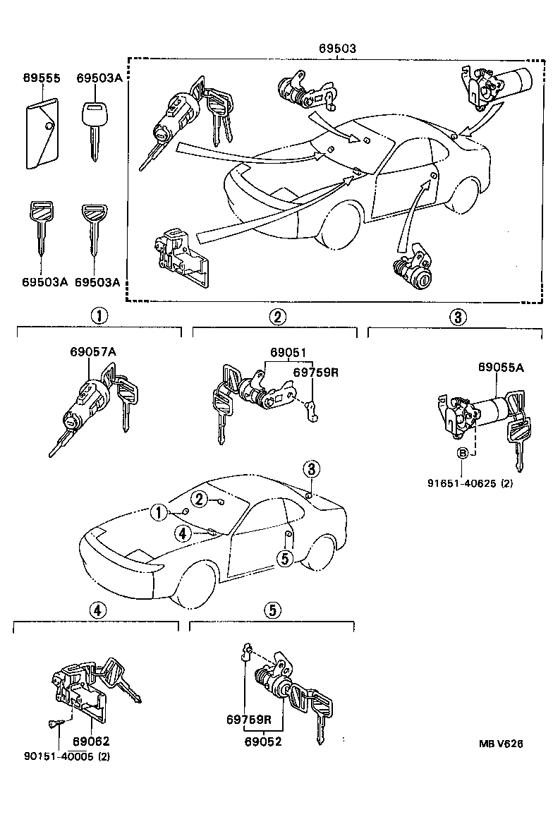  CELICA |  LOCK CYLINDER SET