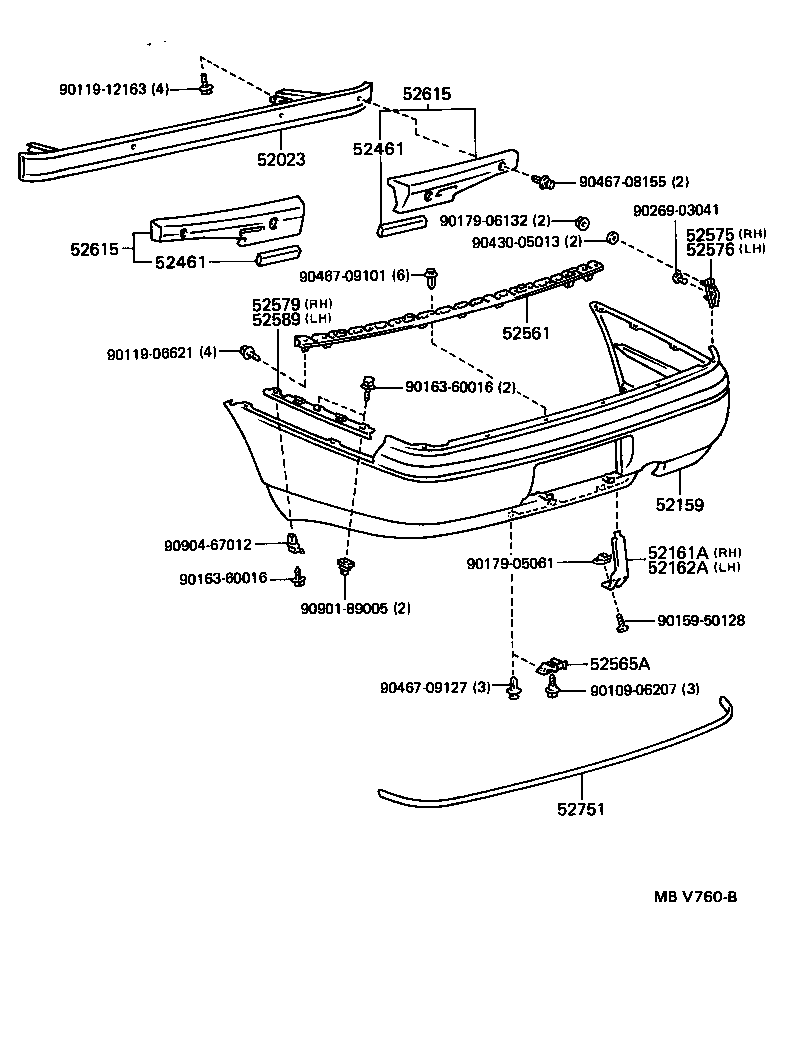  CROWN CROWN MAJESTA |  REAR BUMPER BUMPER STAY