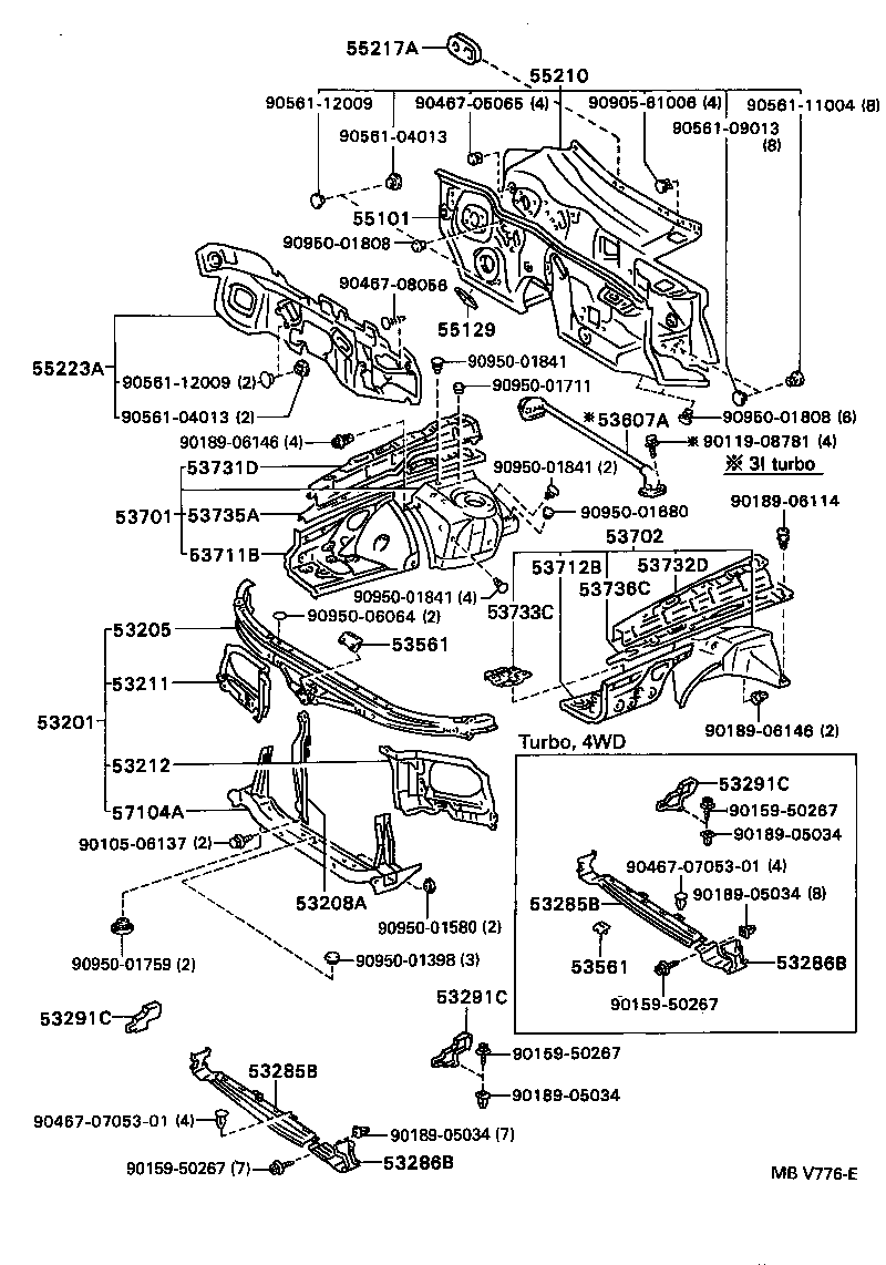  ARISTO |  FRONT FENDER APRON DASH PANEL