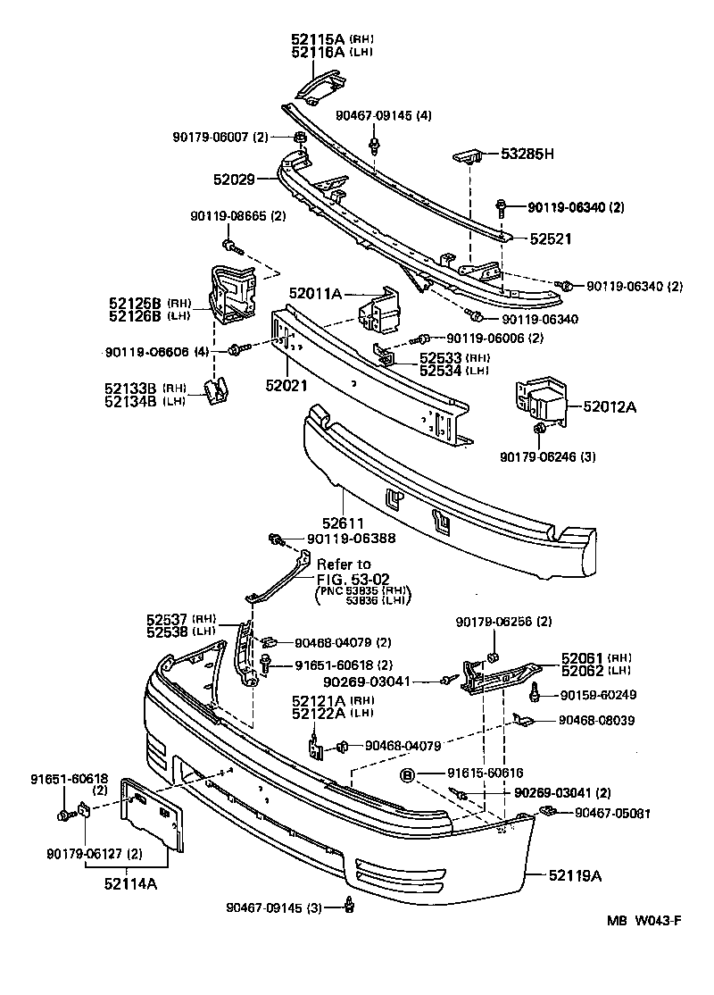  WINDOM |  FRONT BUMPER BUMPER STAY