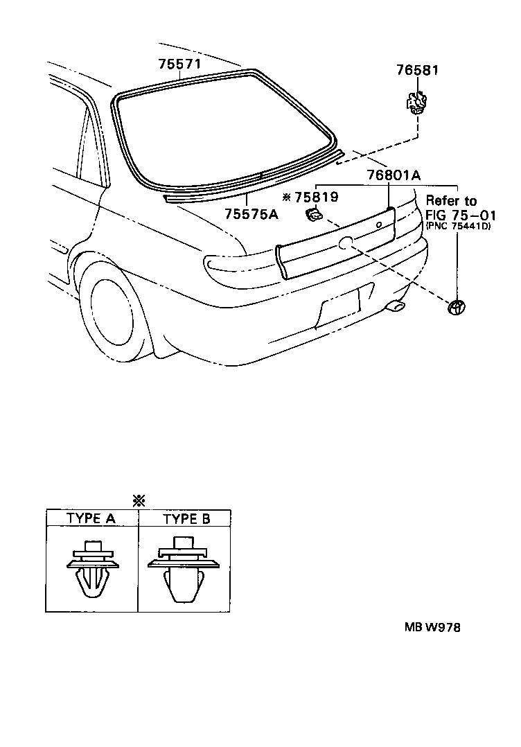  CARINA FF |  REAR MOULDING