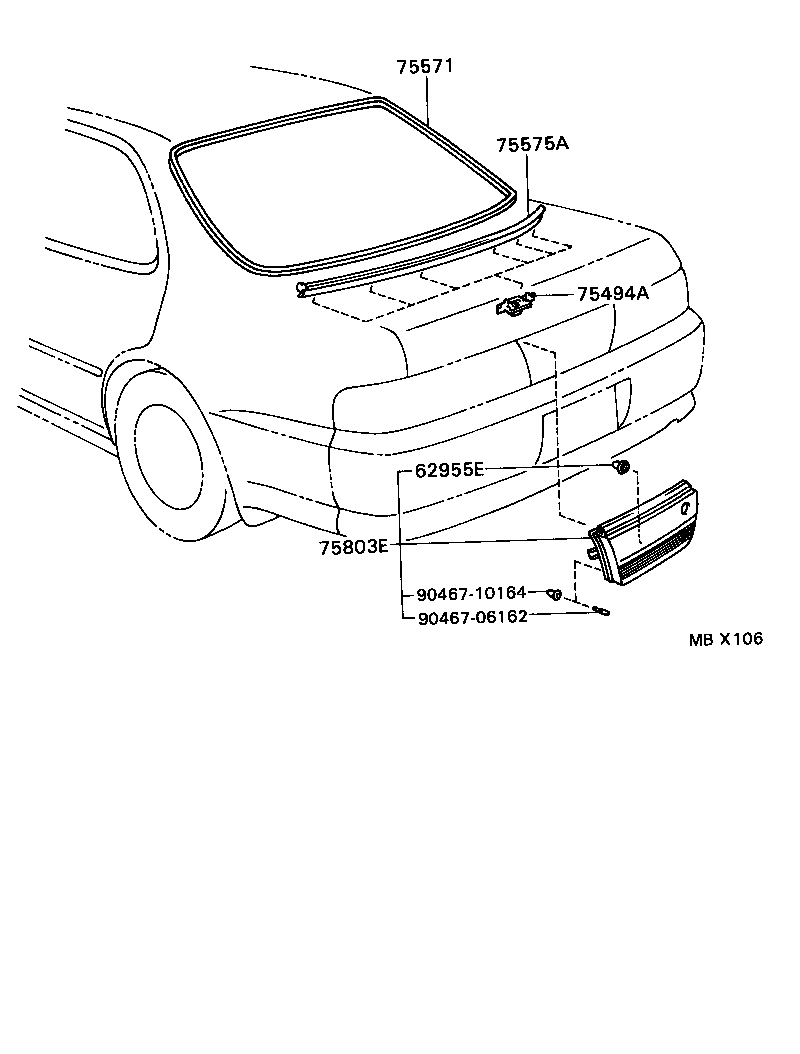 CRESTA |  REAR MOULDING