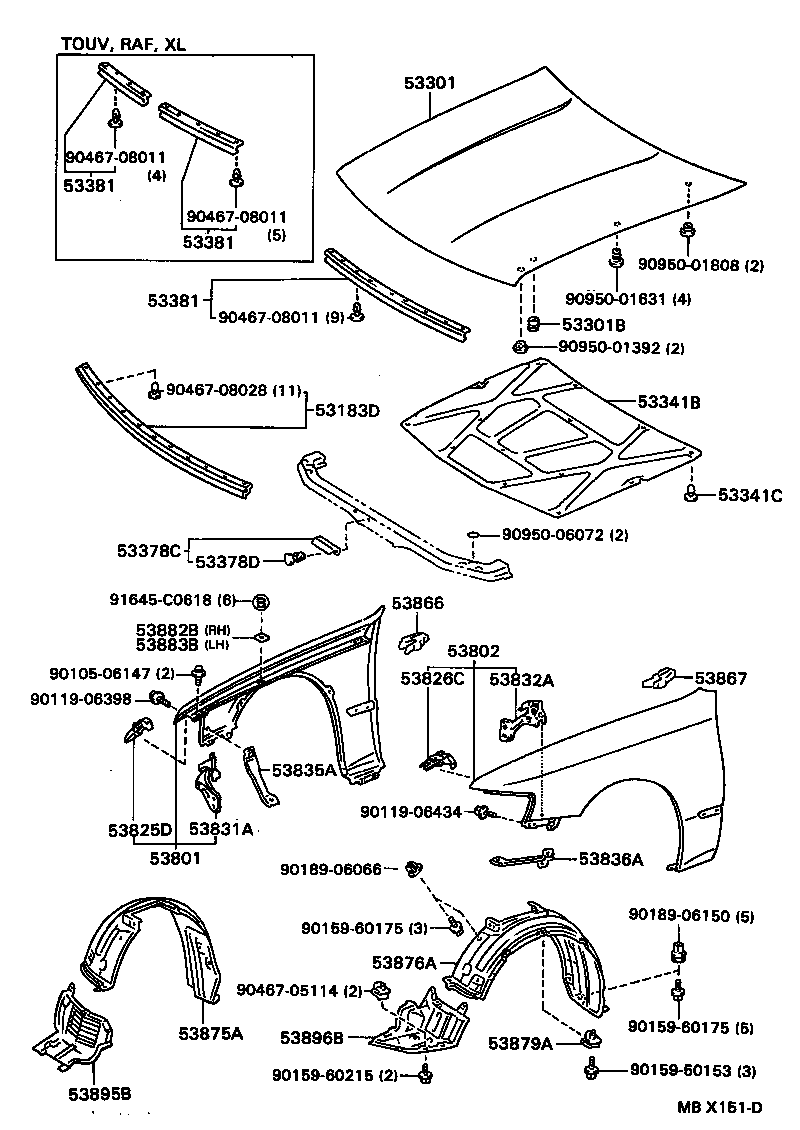  CHASER |  HOOD FRONT FENDER
