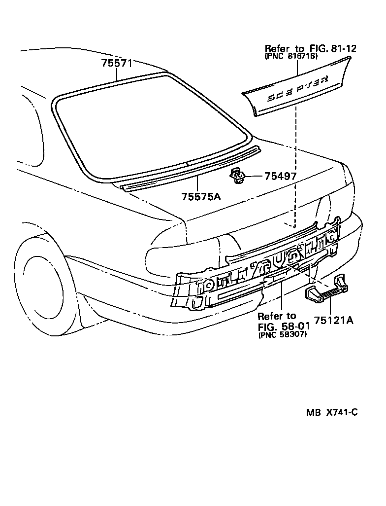  SCEPTER WG CP |  REAR MOULDING