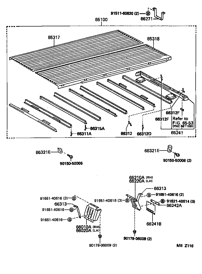  HIACE TRUCK |  REAR BODY FLOOR FENDER