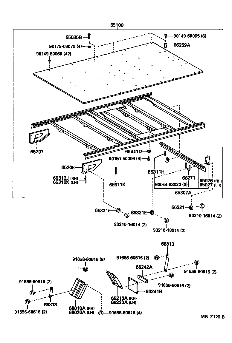  HIACE TRUCK |  REAR BODY FLOOR FENDER