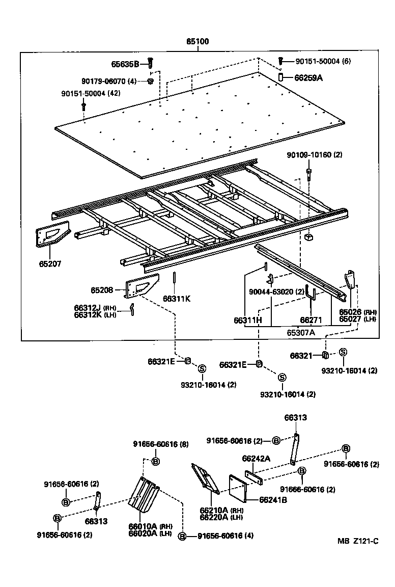  HIACE TRUCK |  REAR BODY FLOOR FENDER