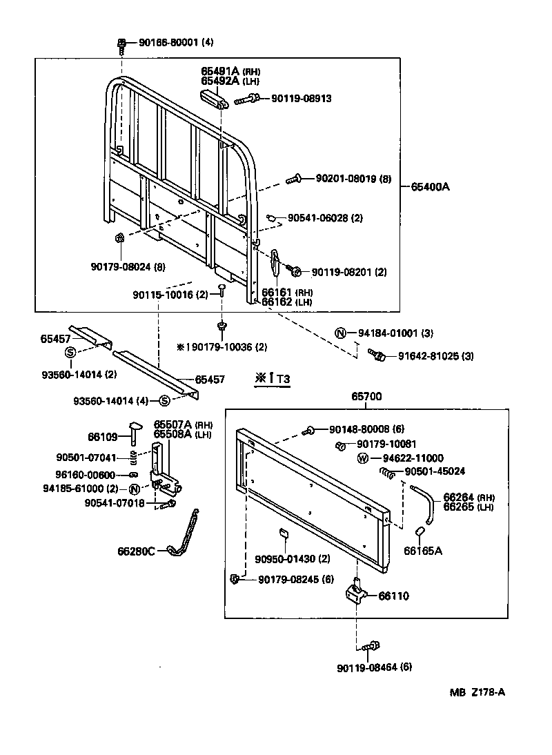  HIACE TRUCK |  REAR BODY GUARD FRAME TAIL GATE