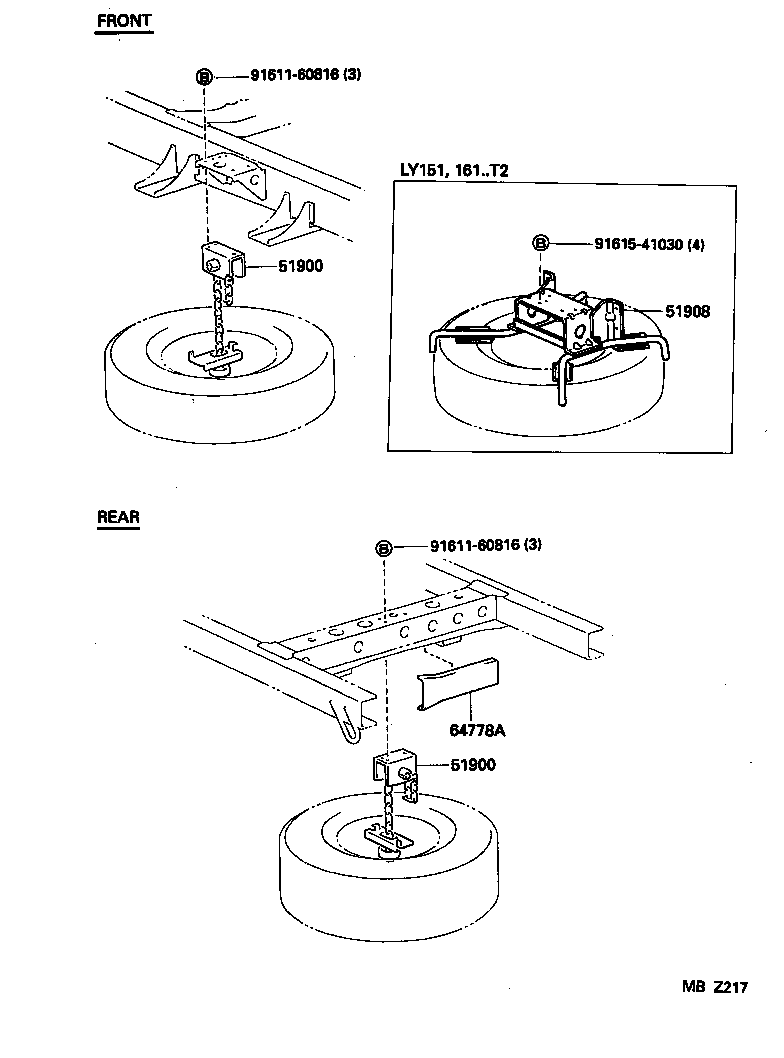  HIACE TRUCK |  SPARE WHEEL CARRIER