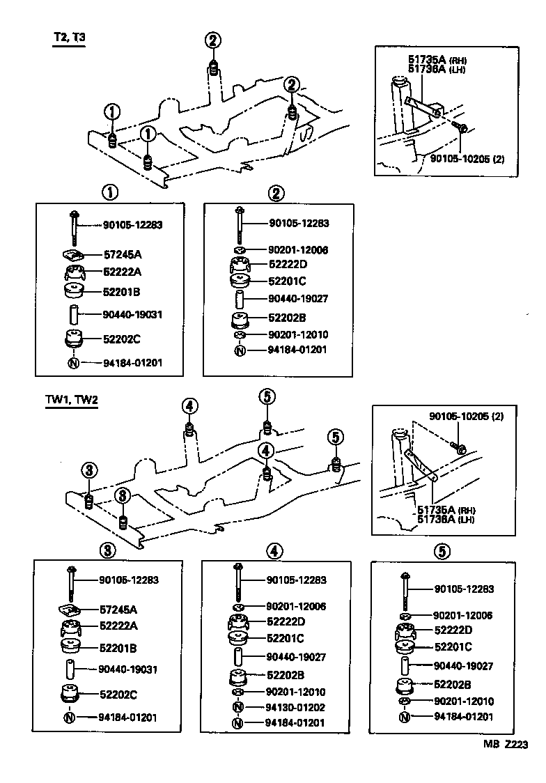  HIACE TRUCK |  CAB MOUNTING BODY MOUNTING