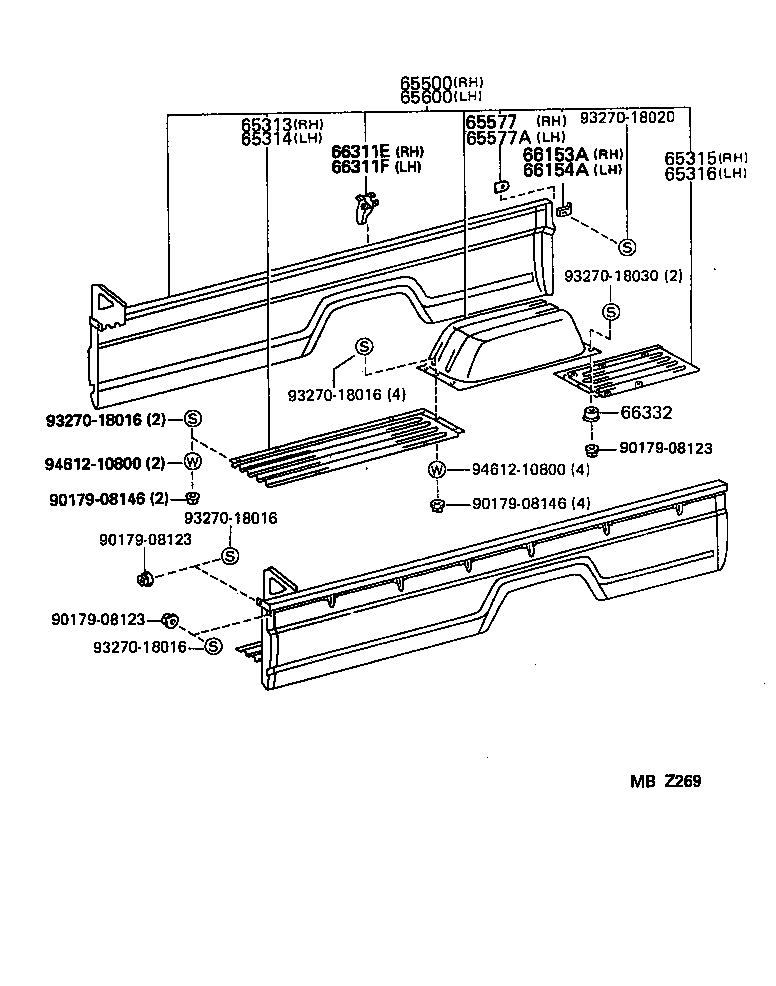  HIACE TRUCK |  REAR BODY SIDE PANEL