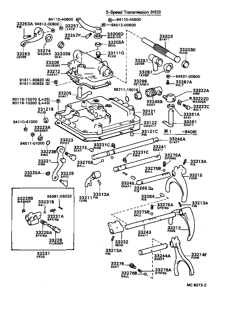  COASTER |  GEAR SHIFT FORK LEVER SHAFT MTM