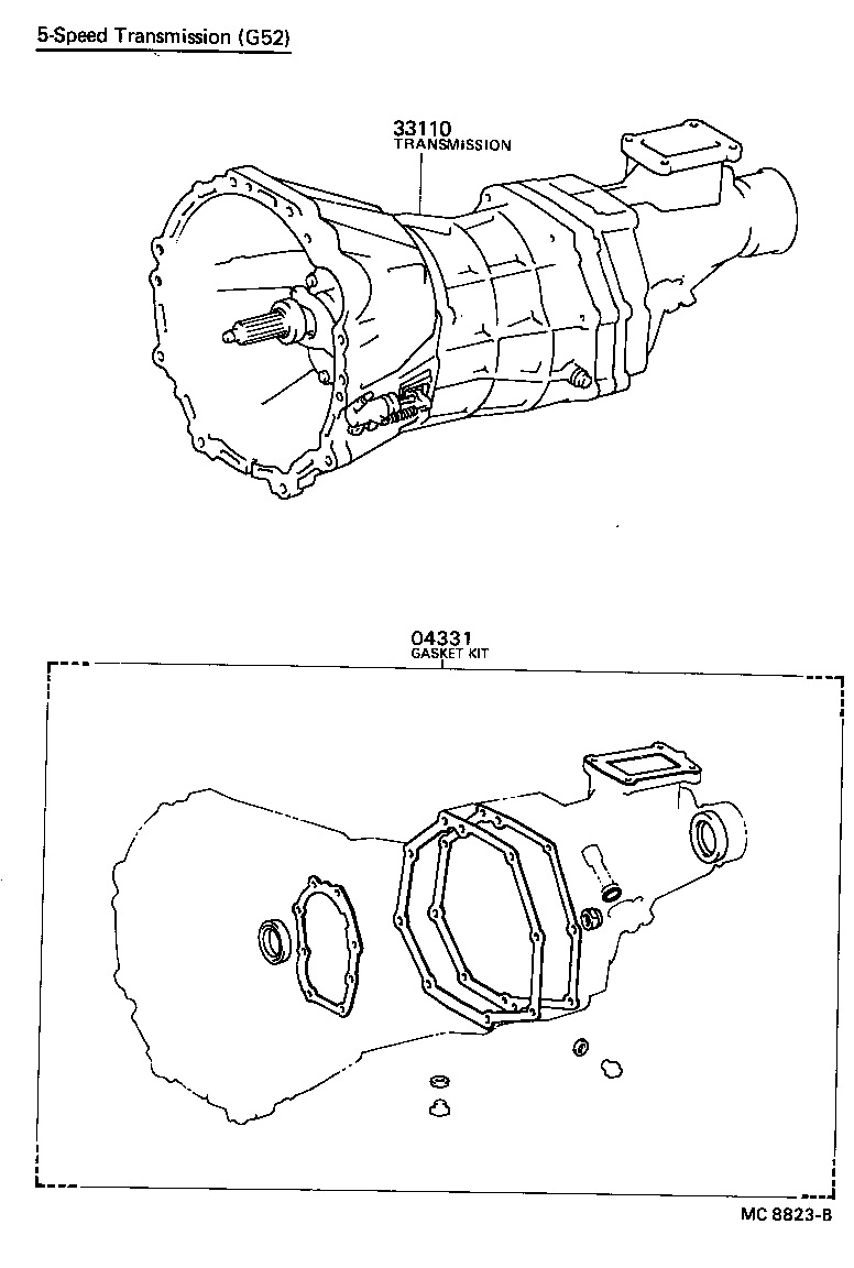  HILUX |  TRANSAXLE OR TRANSMISSION ASSY GASKET KIT MTM