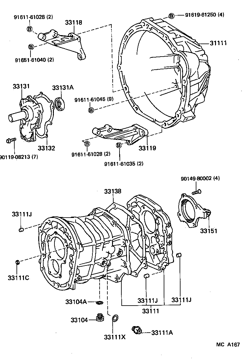  CROWN |  CLUTCH HOUSING TRANSMISSION CASE MTM