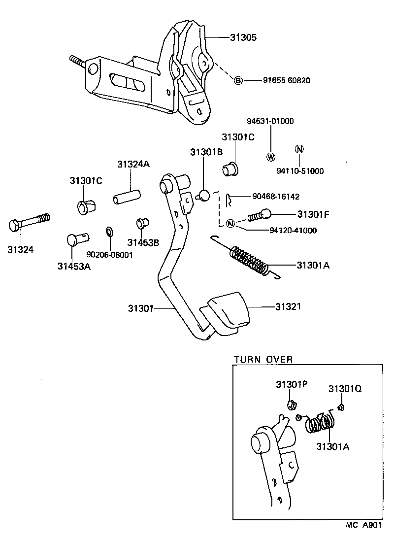  MR2 |  CLUTCH PEDAL FLEXIBLE HOSE