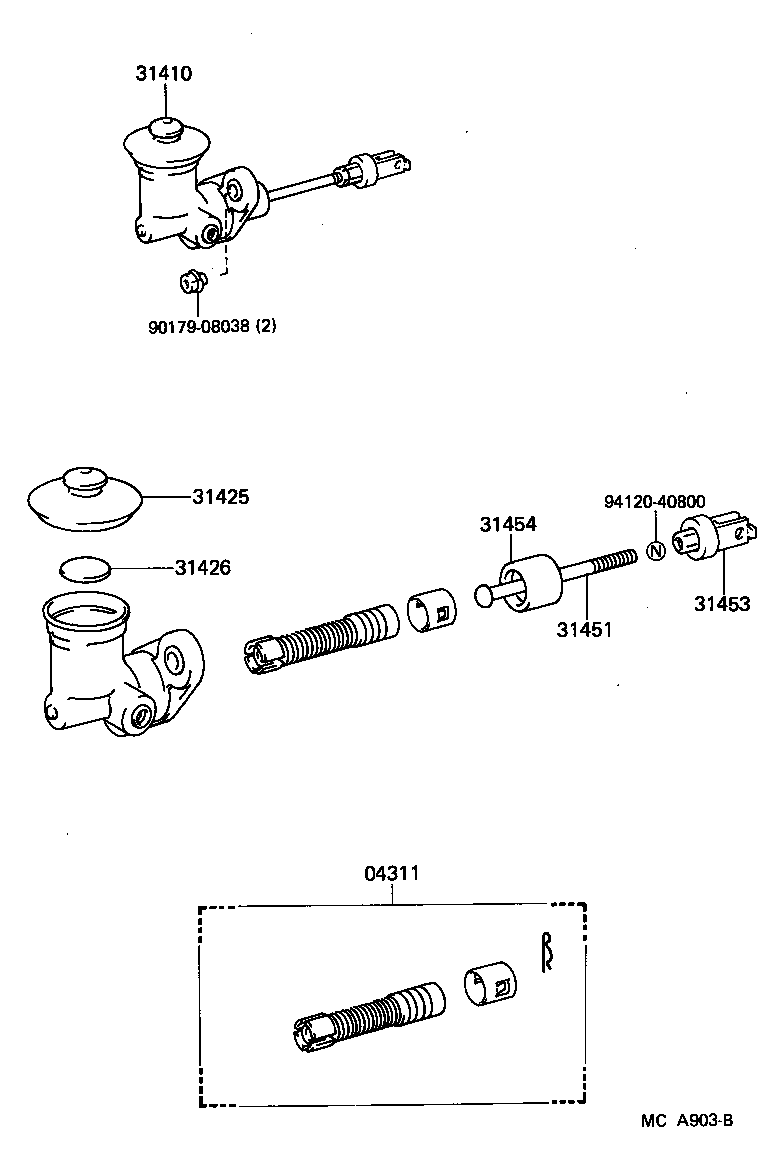  MR2 |  CLUTCH MASTER CYLINDER