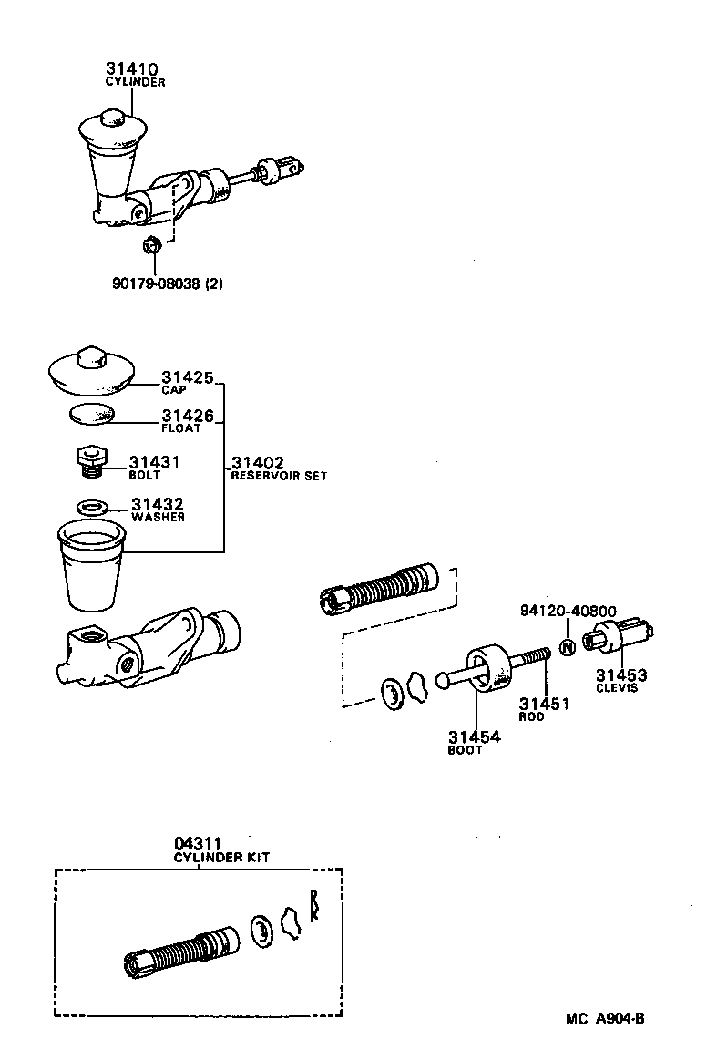  MR2 |  CLUTCH MASTER CYLINDER