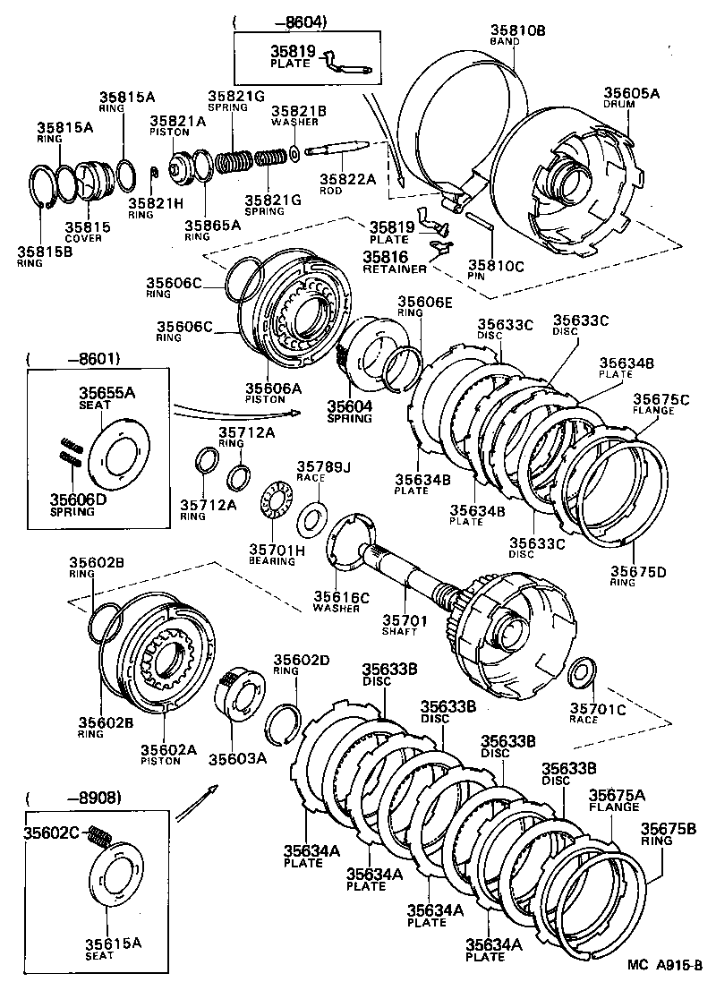  MR2 |  BRAKE BAND MULTIPLE DISC CLUTCH ATM