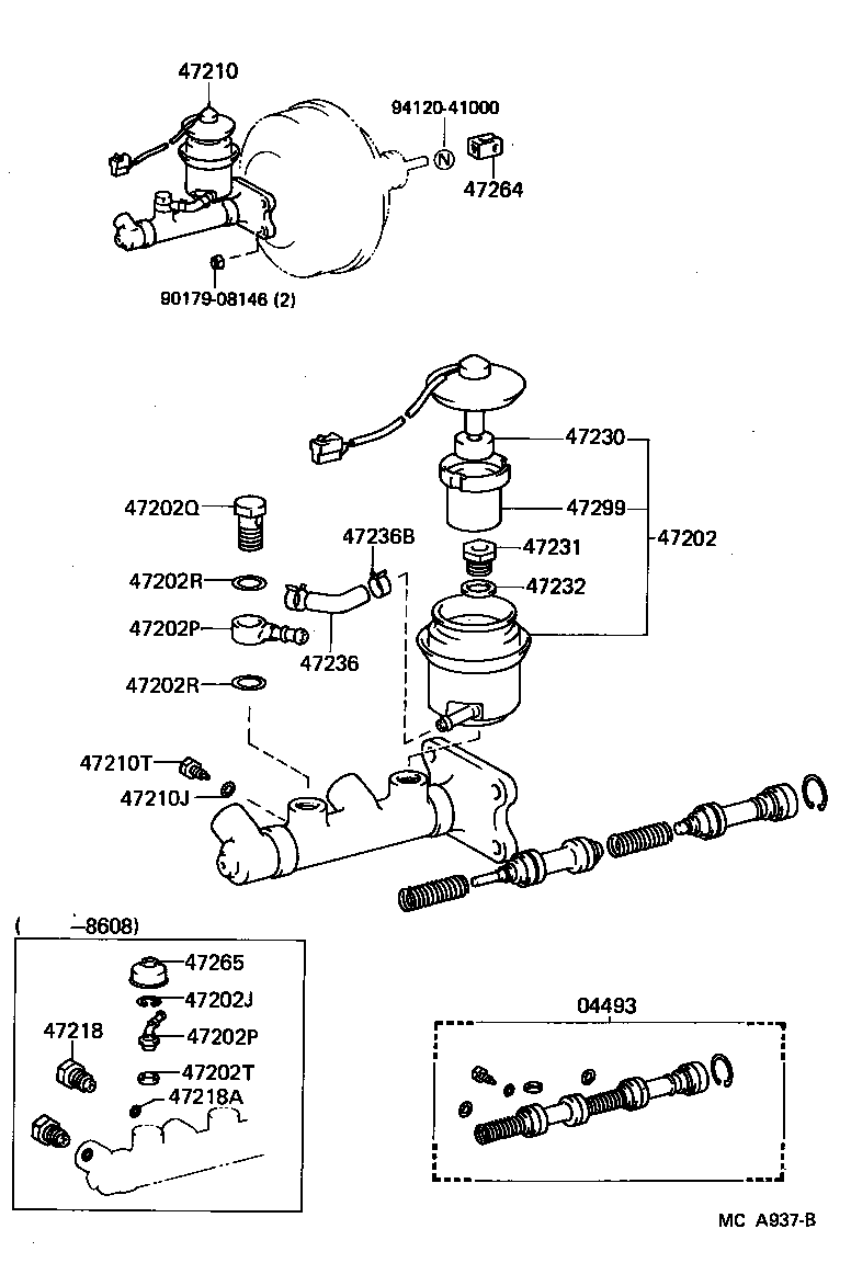  MR2 |  BRAKE MASTER CYLINDER