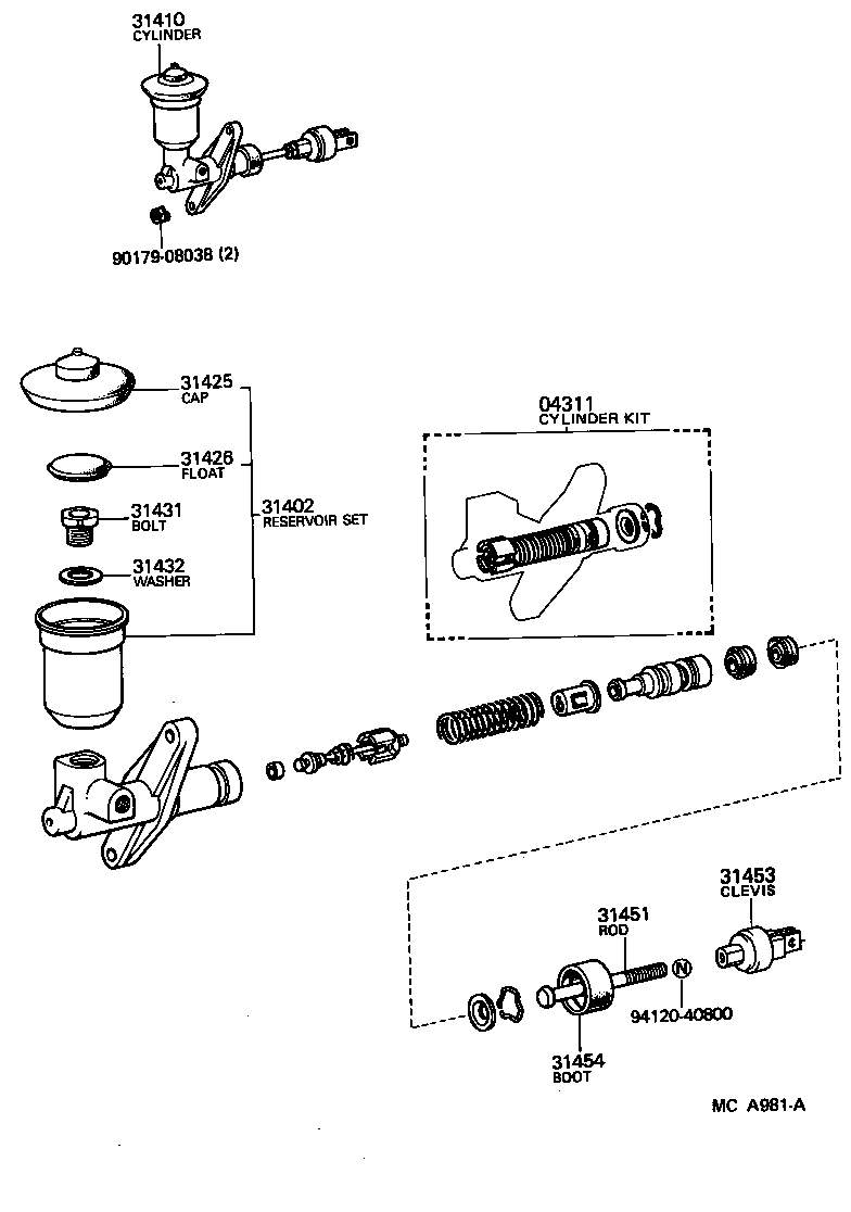  CHASER |  CLUTCH MASTER CYLINDER