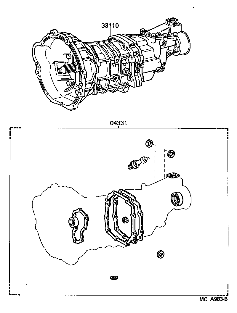  CHASER |  TRANSAXLE OR TRANSMISSION ASSY GASKET KIT MTM