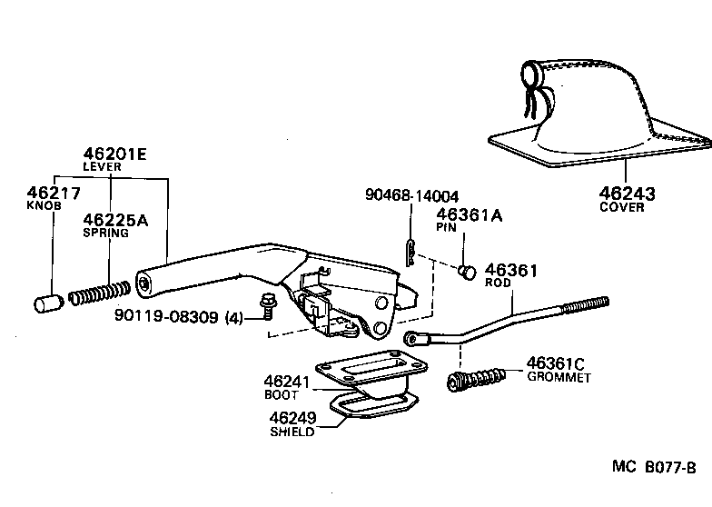  CHASER |  PARKING BRAKE CABLE
