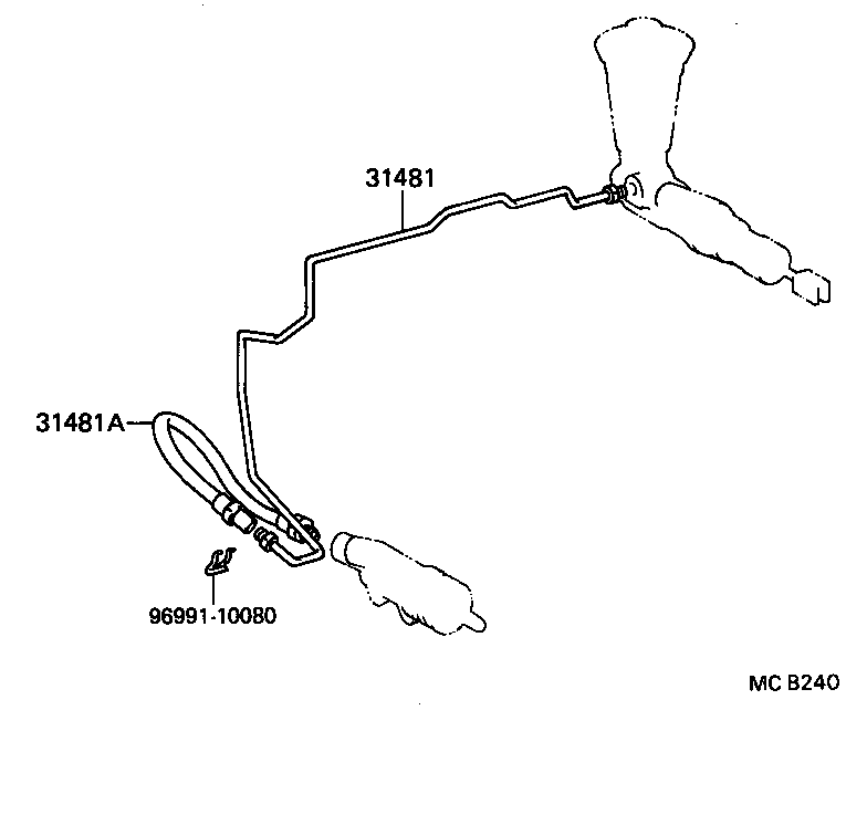  MARK 2 V WG |  CLUTCH PEDAL FLEXIBLE HOSE